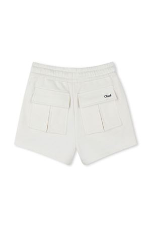 White organic cotton shorts CHLOE' KIDS | C20464117